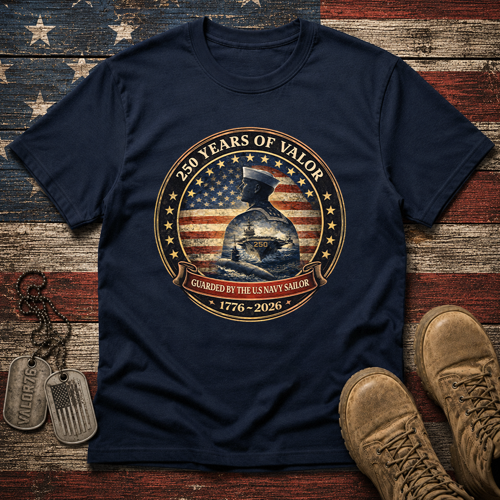 America 250 Years Navy Guarded By The Navy Sailor Classic Tee