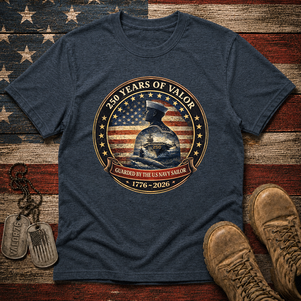 America 250 Years Navy Guarded By The Navy Sailor Classic Tee