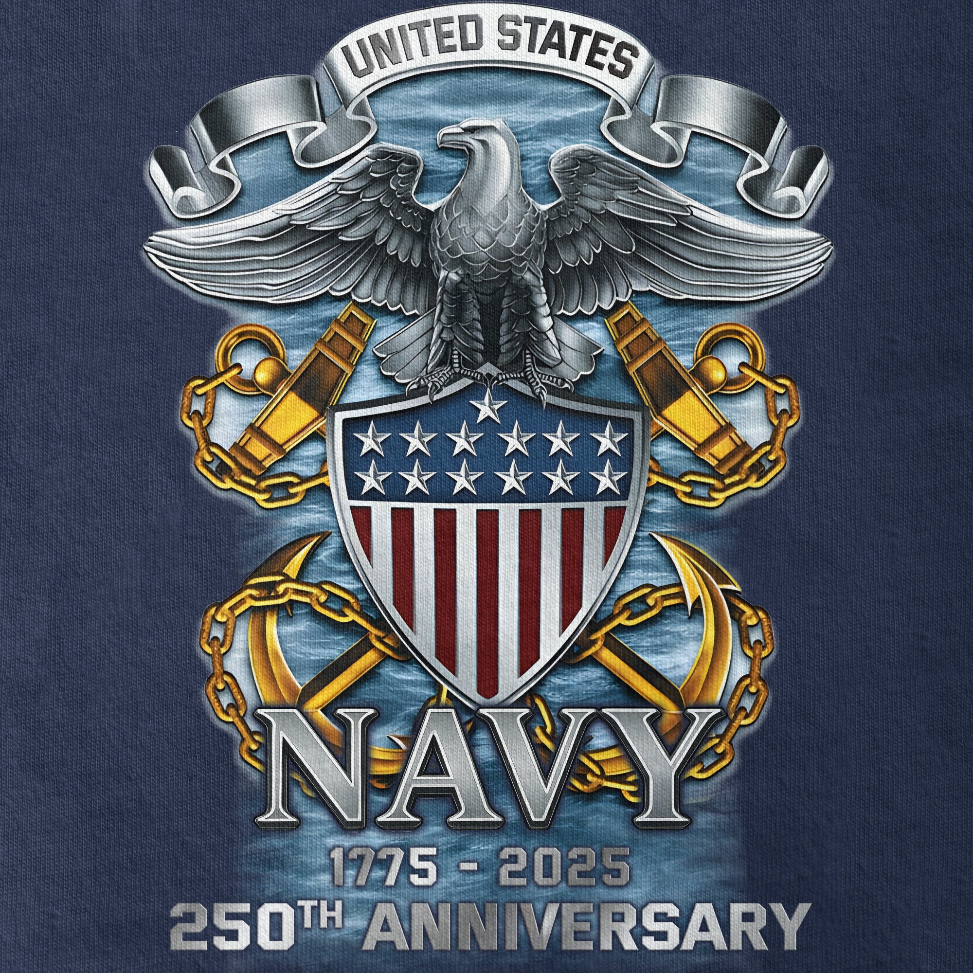 Navy 250th Anniversary Classic T-shirt