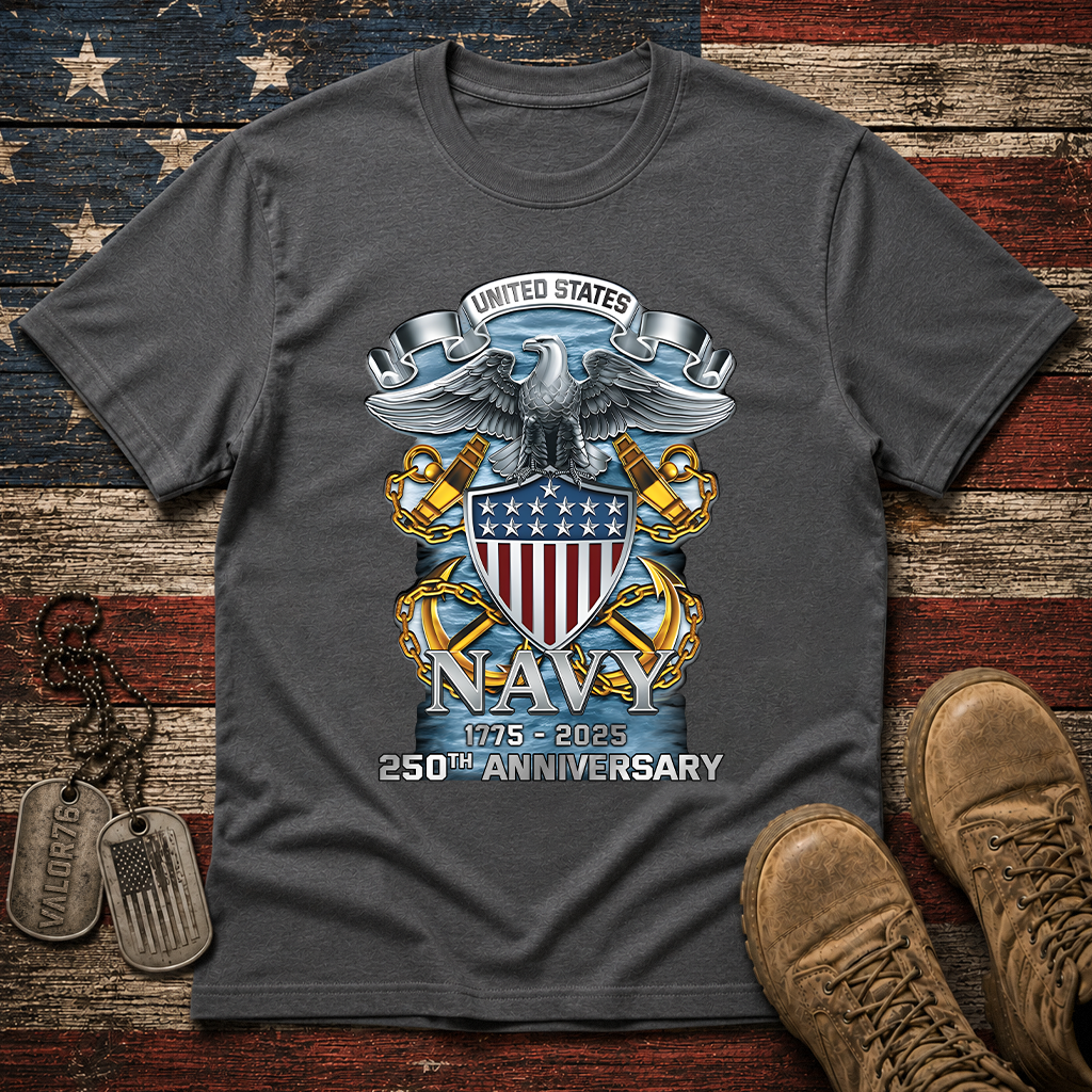 Navy 250th Anniversary Classic Tee