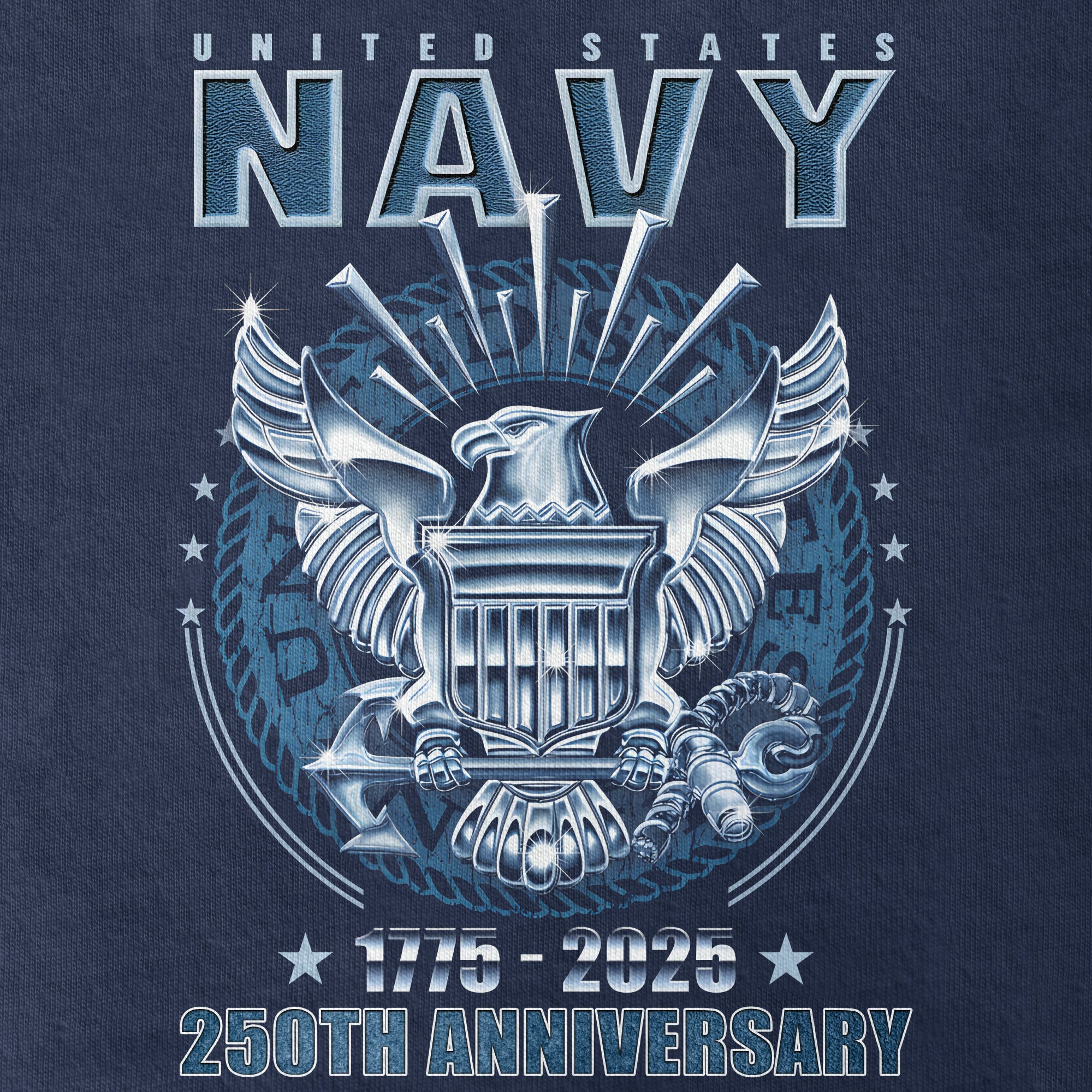 Navy 250th Anniversary Classic T-shirt
