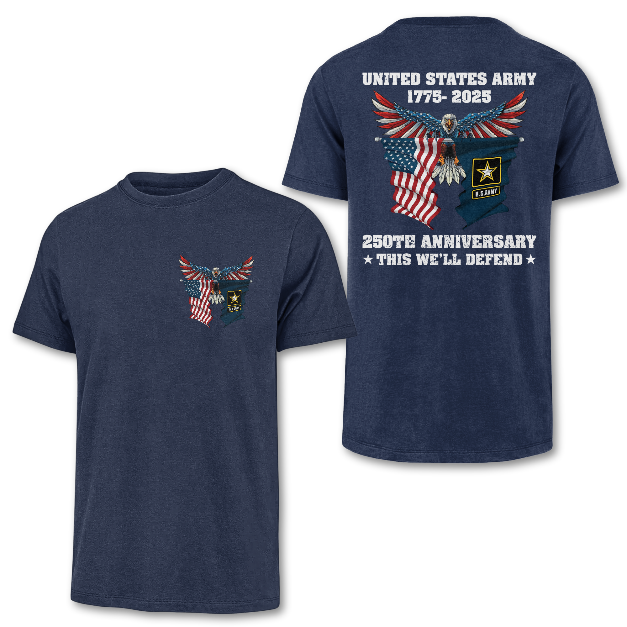 Army 250th Anniversary Double Side Classic T-shirt