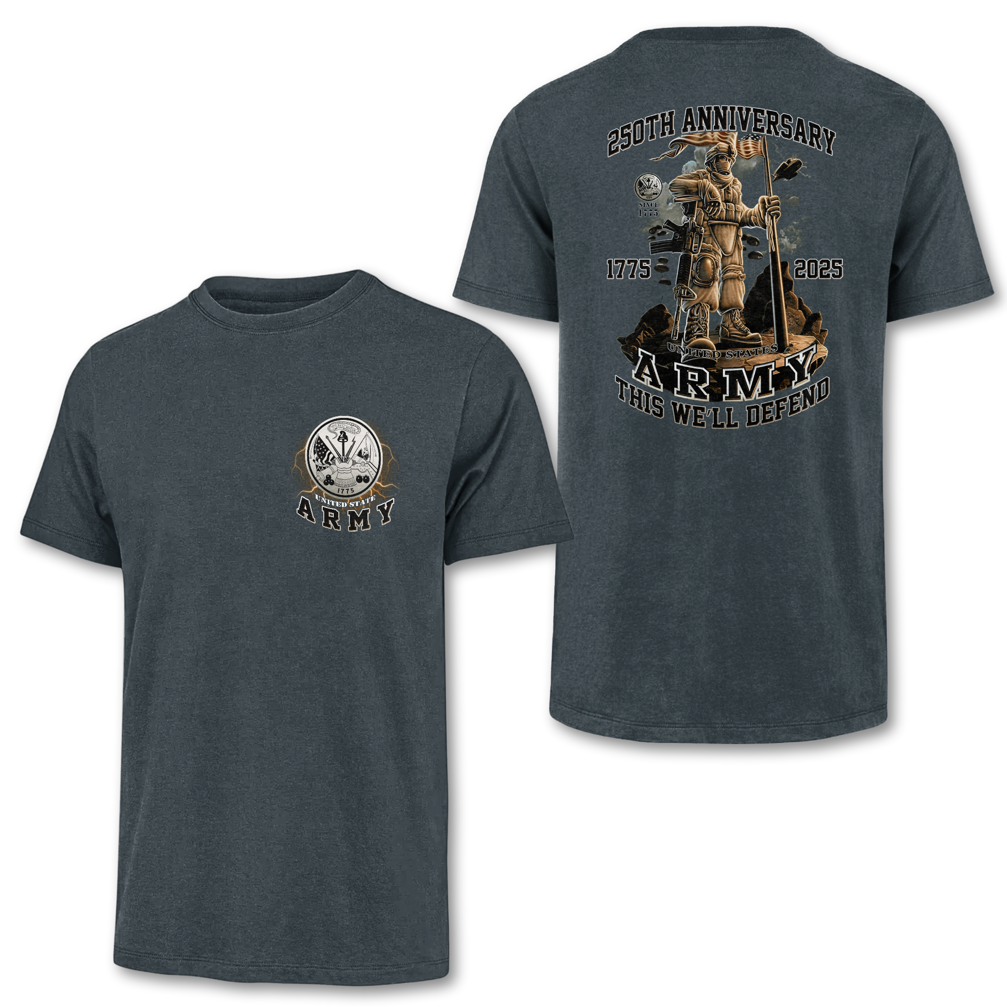 Army 250th Anniversary Double Sided Classic T-shirt
