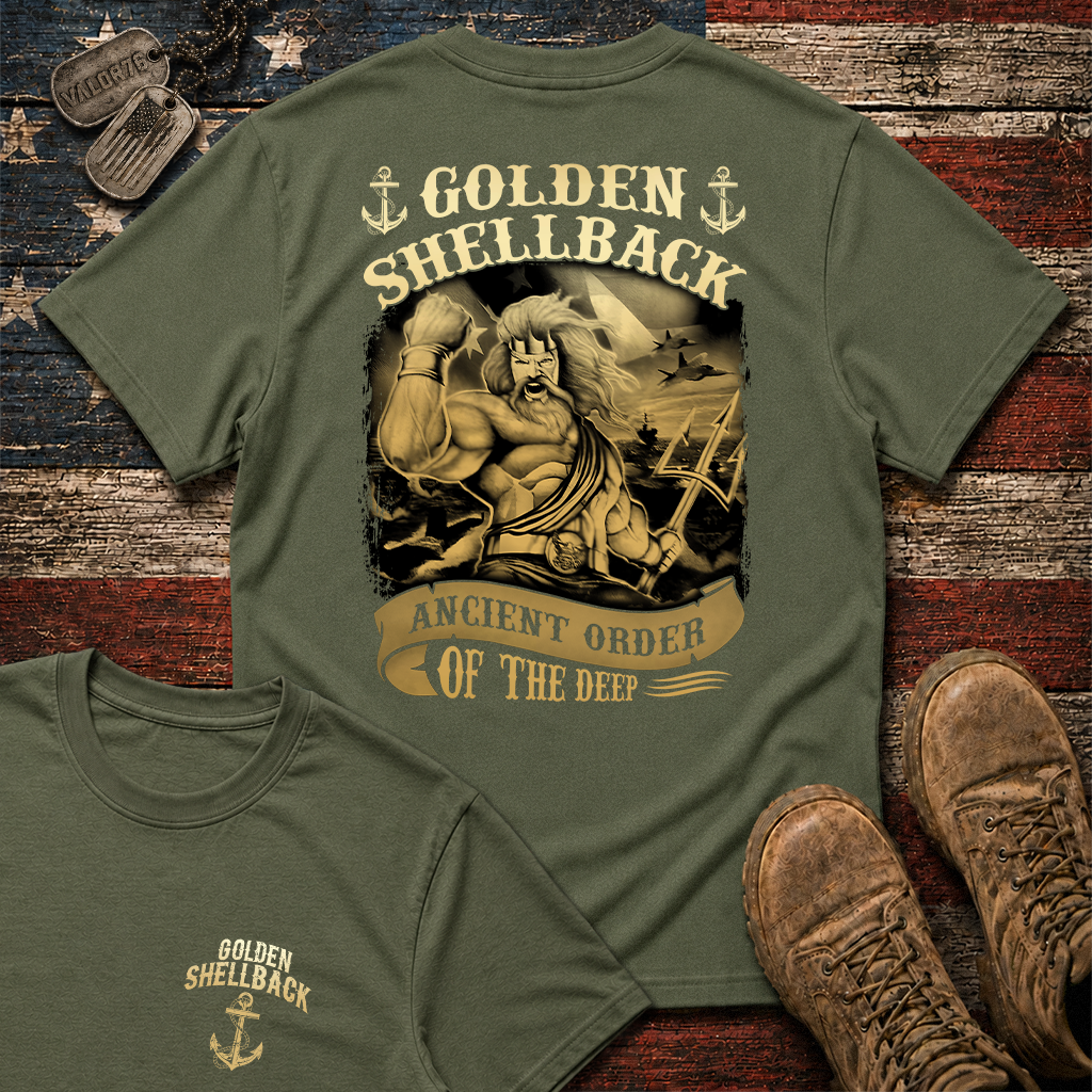 Golden Shellback Ancient Order Of The Deep Classic Tee