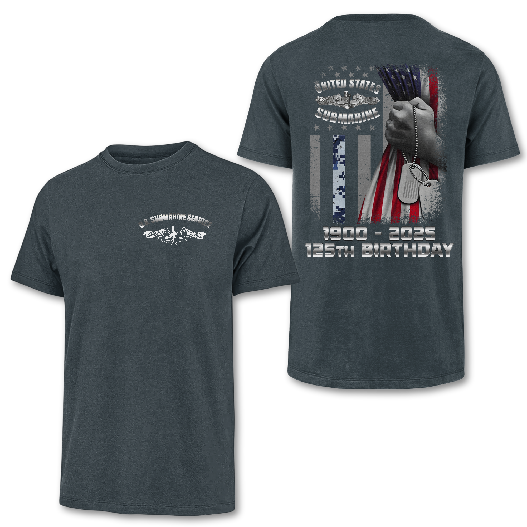 Navy Submarine 125th Birthday Double Sides Classic T-shirt