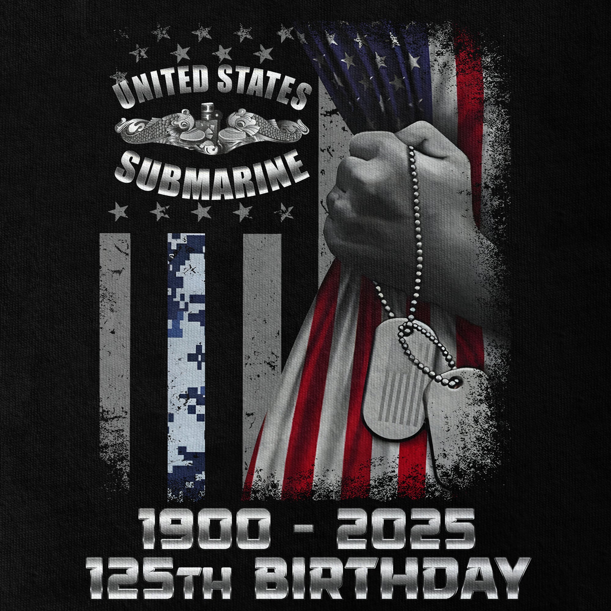 Navy Submarine 125th Birthday Double Sides Classic T-shirt