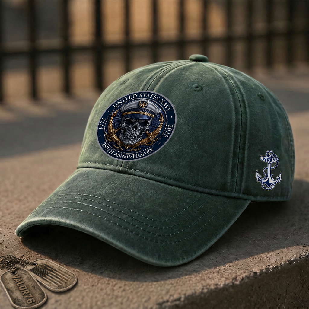 Navy 250th Anniversary Washed Cap