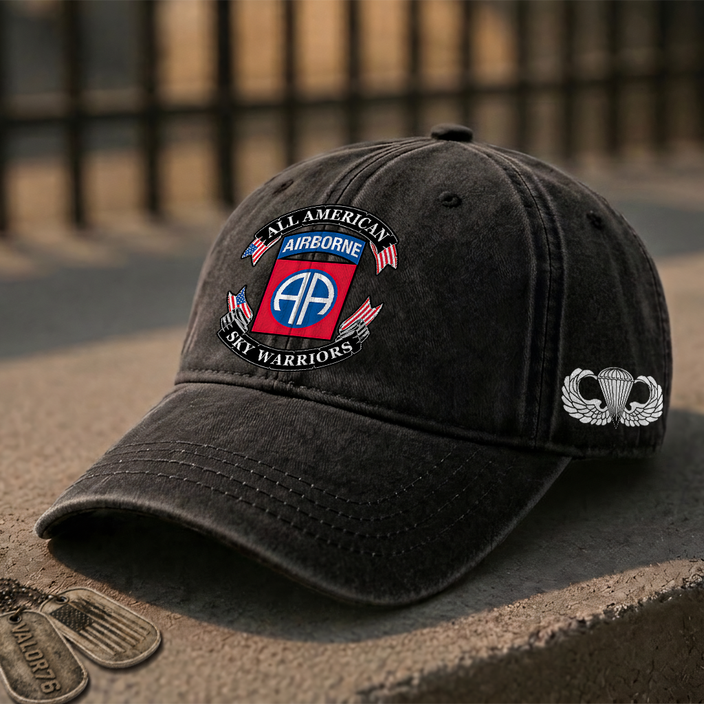 82nd Airborne Sky Warriors Washed Cap