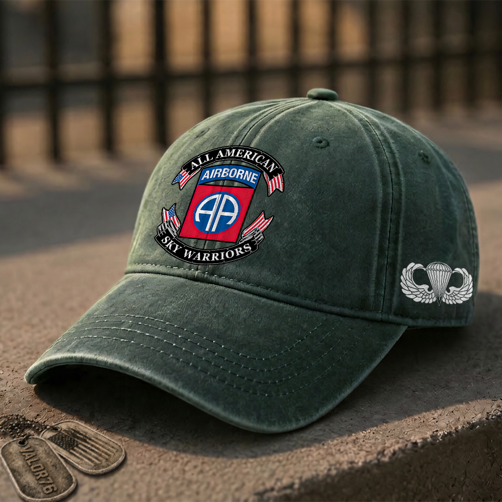 82nd Airborne Sky Warriors Washed Cap