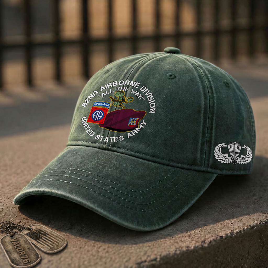 82nd Airborne All The Way Washed Cap