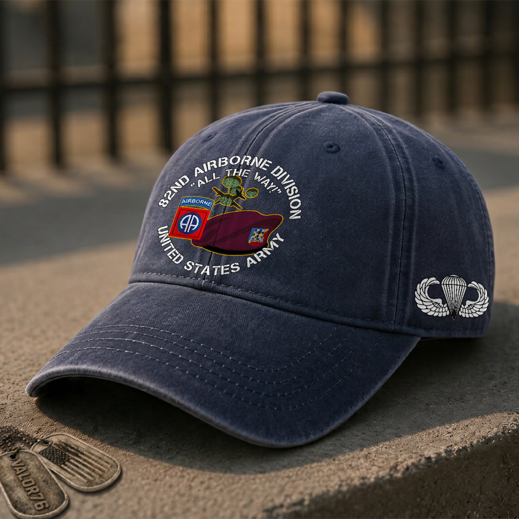 82nd Airborne All The Way Washed Cap