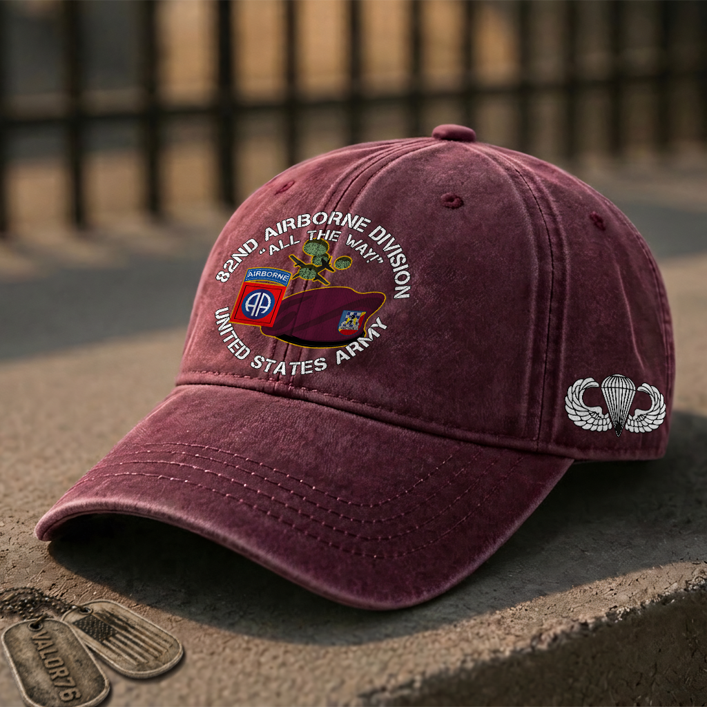 82nd Airborne All The Way Washed Cap