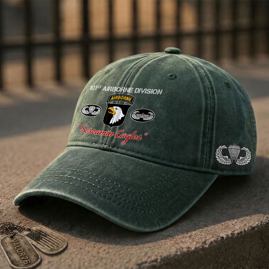 Airborne Screaming Eagles Washed Cap