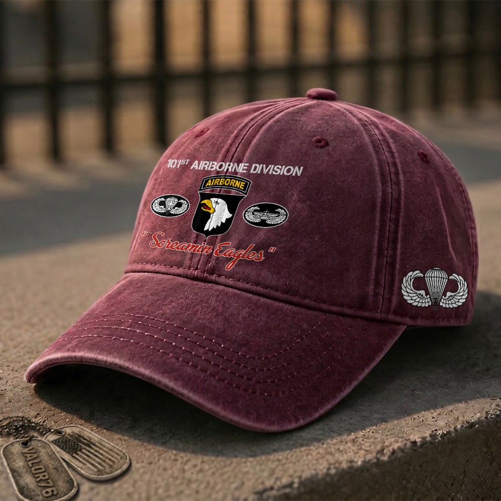 Airborne Screaming Eagles Washed Cap