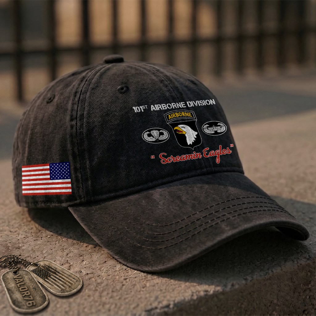 Airborne Screaming Eagles Washed Cap