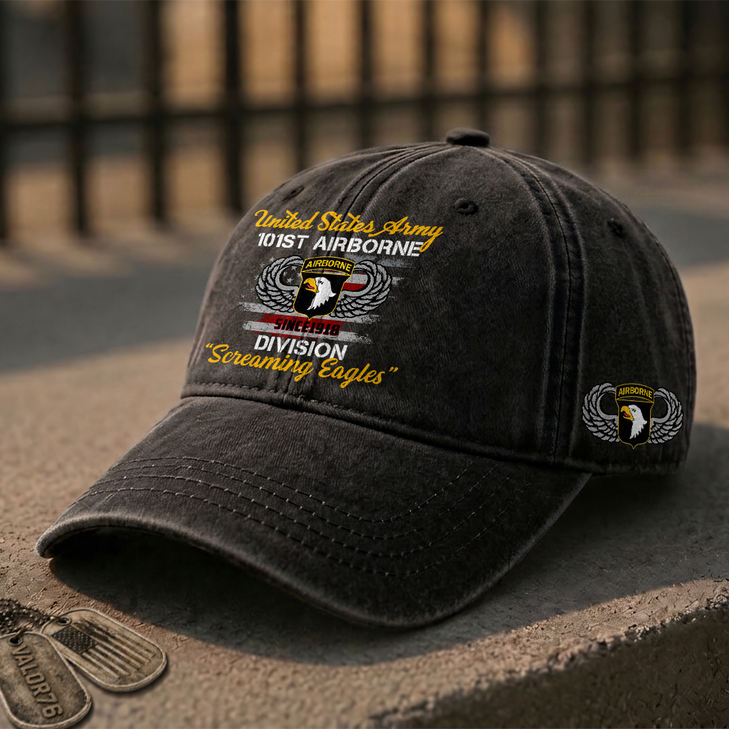 Airborne Screaming Eagles Washed Cap