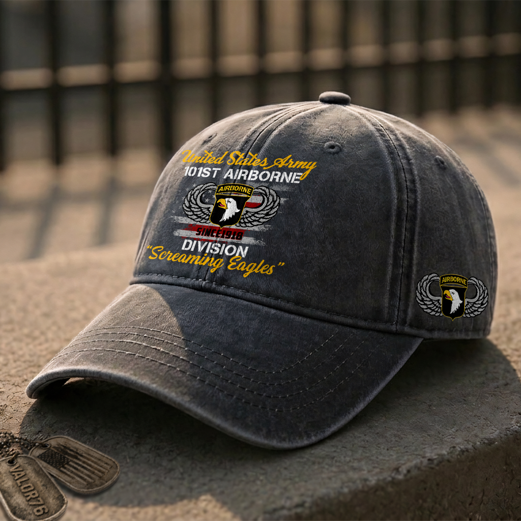 Airborne Screaming Eagles Washed Cap