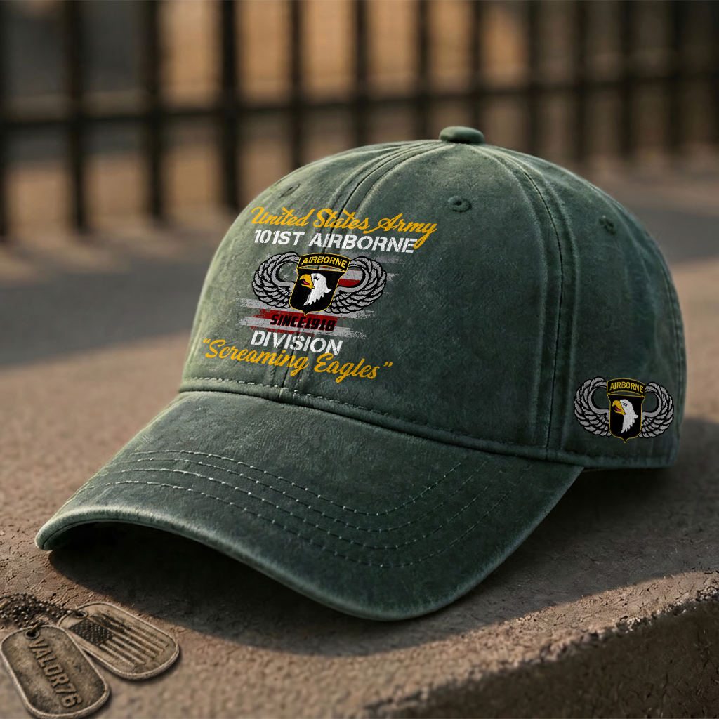 Airborne Screaming Eagles Washed Cap