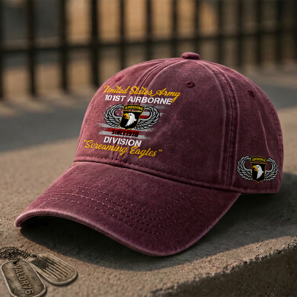 Airborne Screaming Eagles Washed Cap
