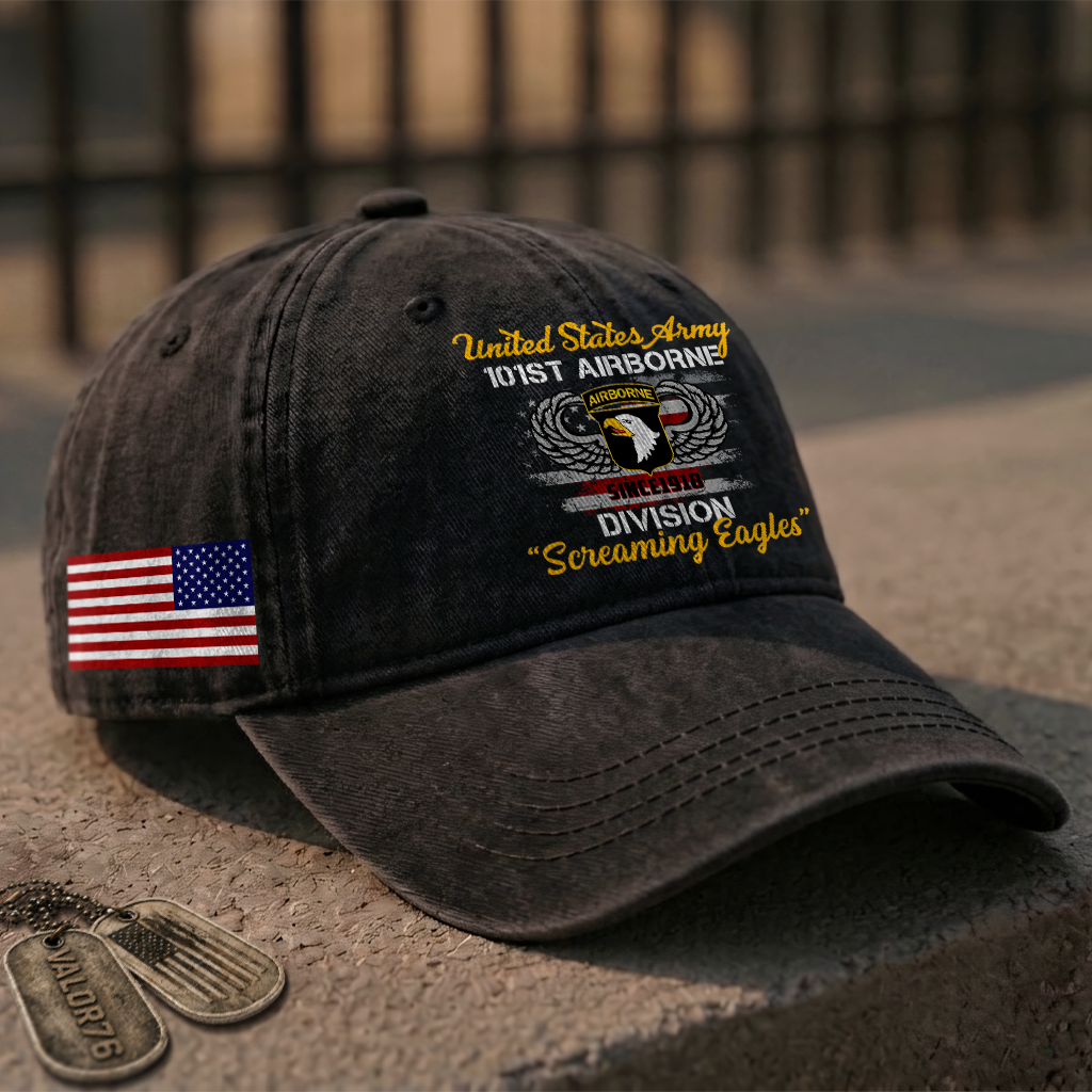 Airborne Screaming Eagles Washed Cap