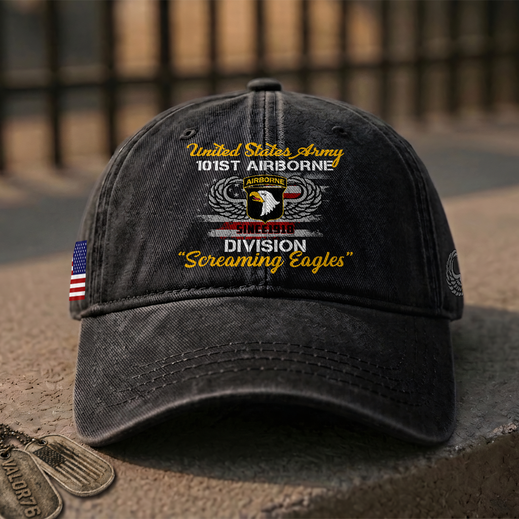 Airborne Screaming Eagles Washed Cap