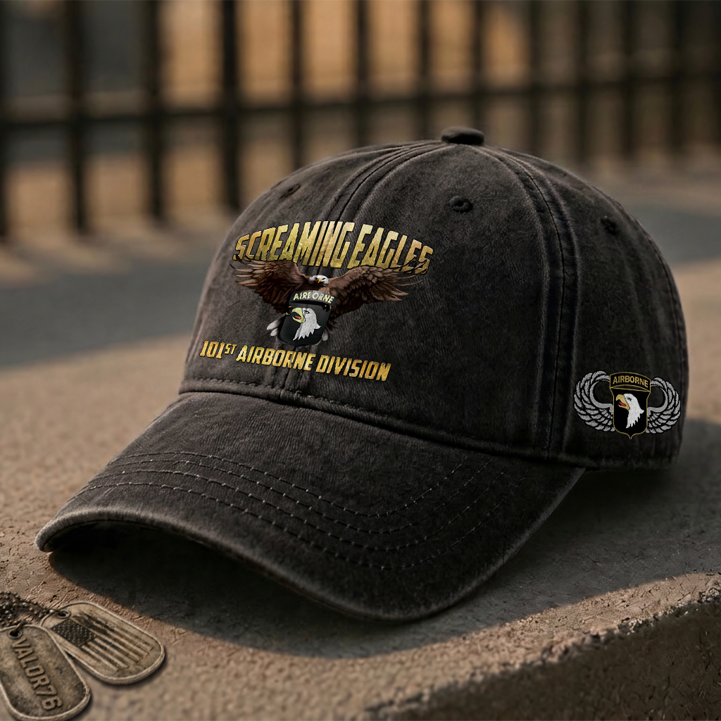 Airborne Screaming Eagles Washed Cap