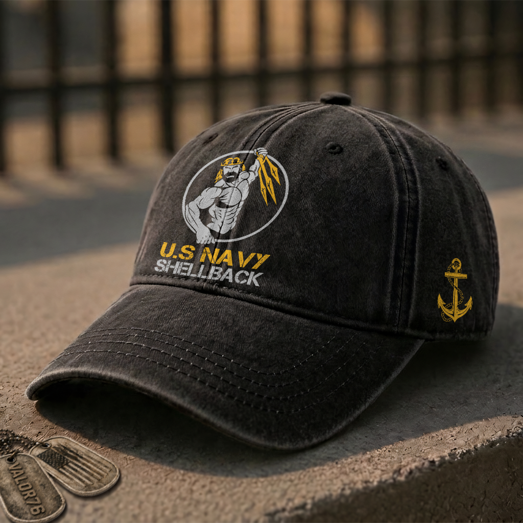 Navy Shellback Washed Cap