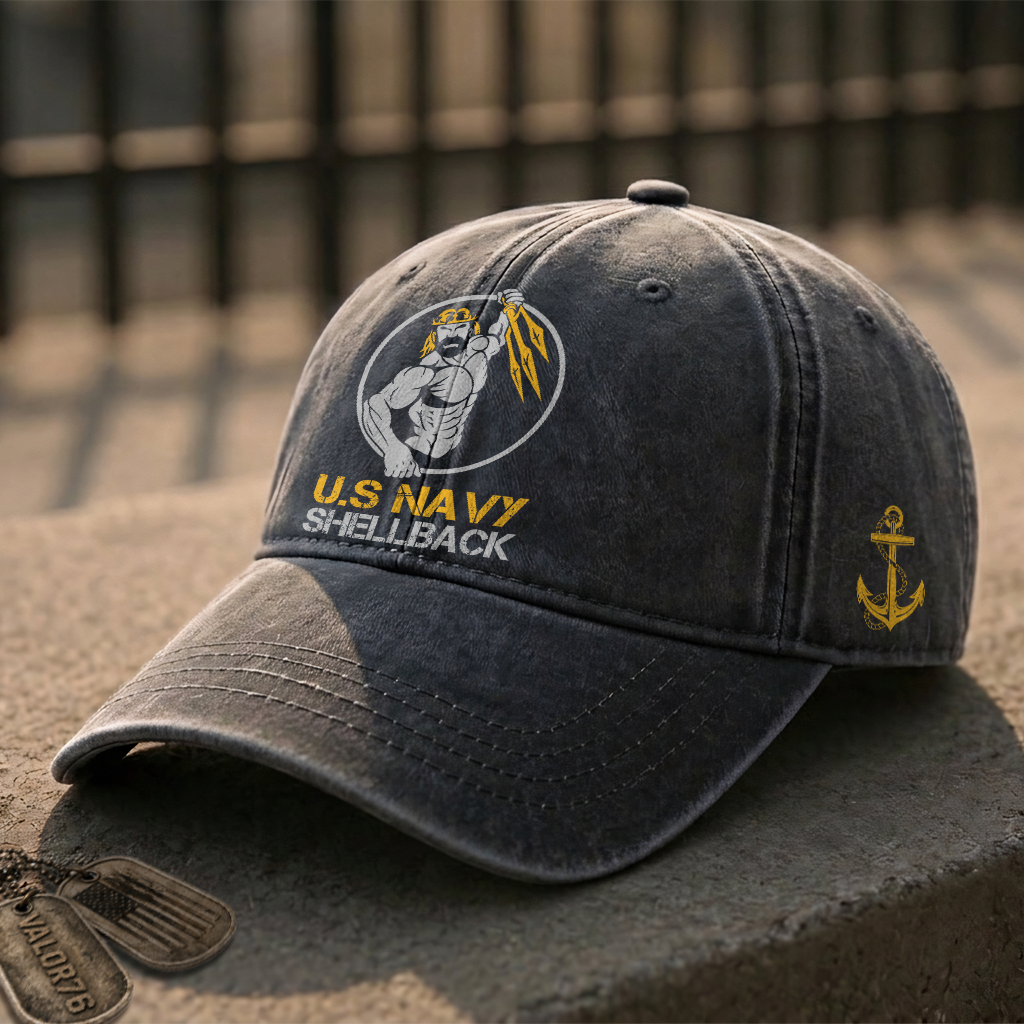 Navy Shellback Washed Cap