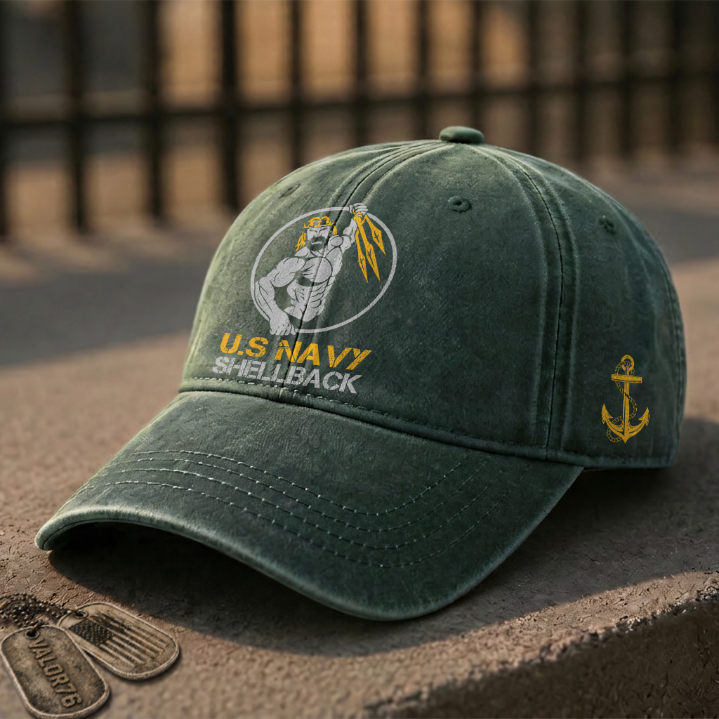 Navy Shellback Washed Cap