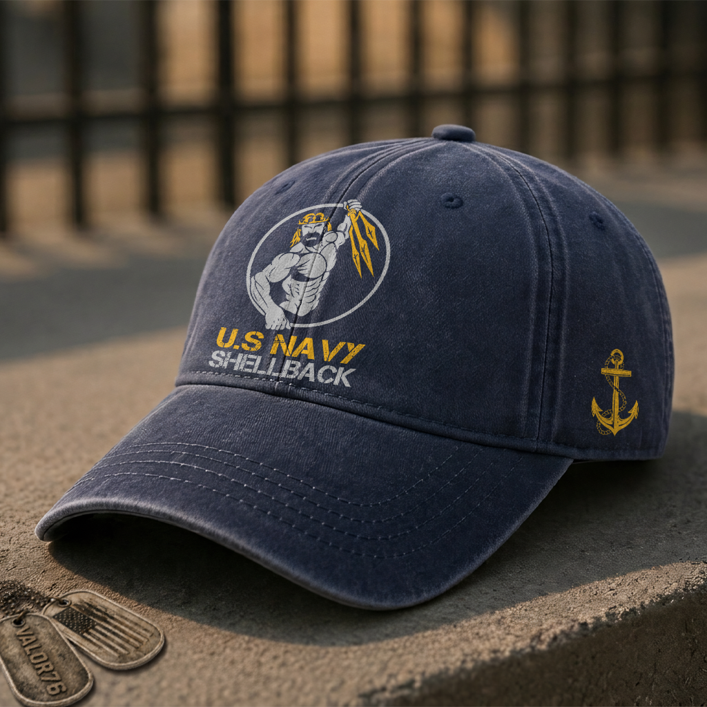 Navy Shellback Washed Cap