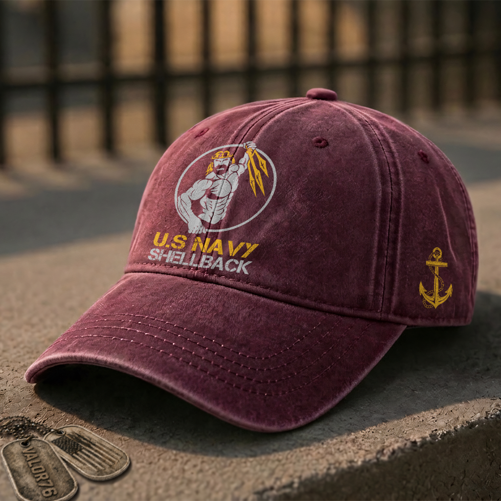 Navy Shellback Washed Cap