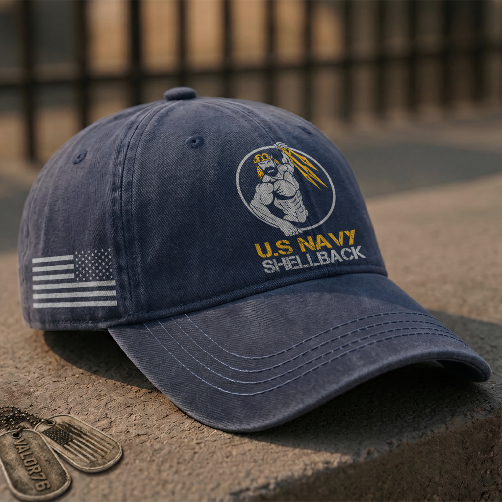 Navy Shellback Washed Cap