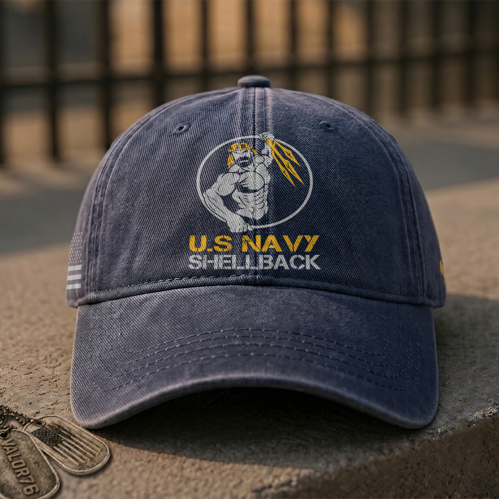 Navy Shellback Washed Cap