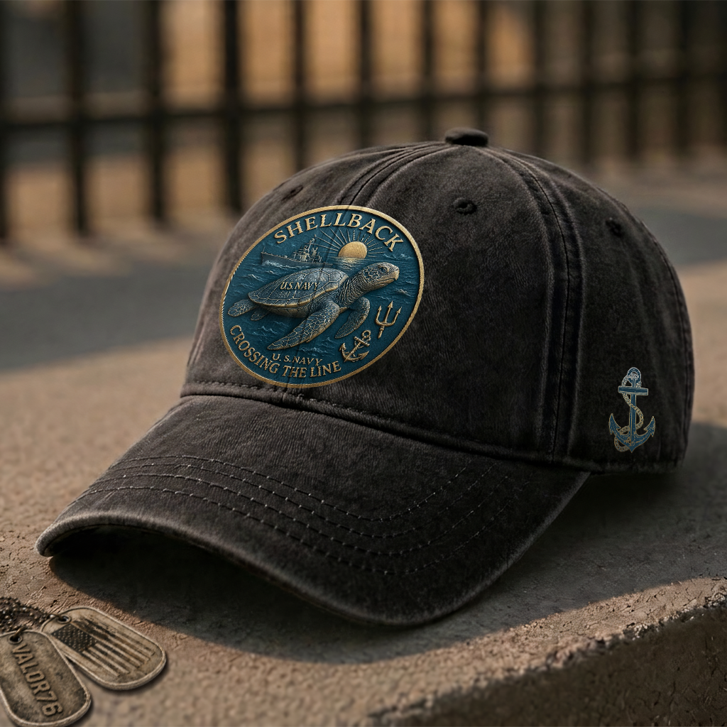 Navy Shellback Washed Cap