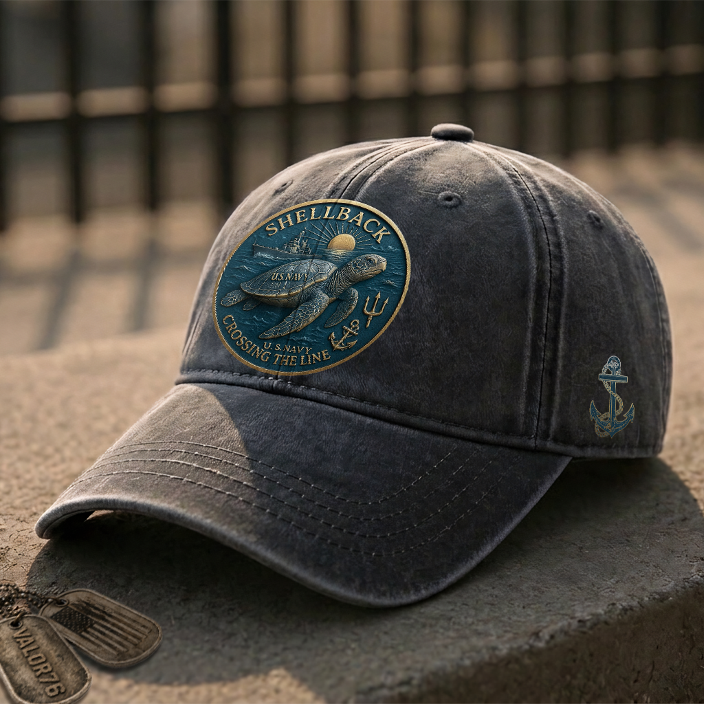 Navy Shellback Washed Cap