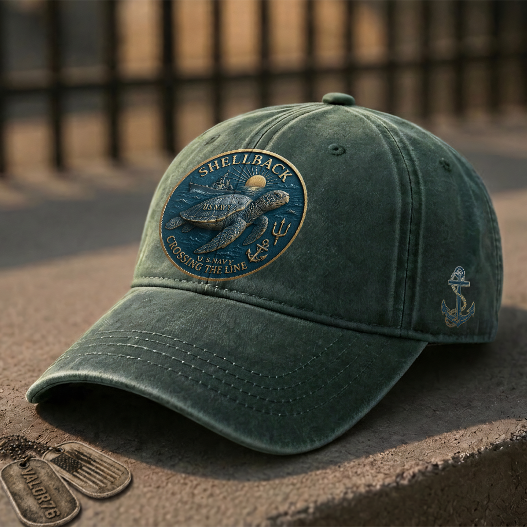 Navy Shellback Washed Cap