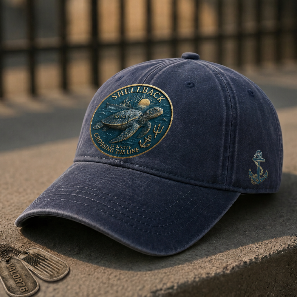 Navy Shellback Washed Cap