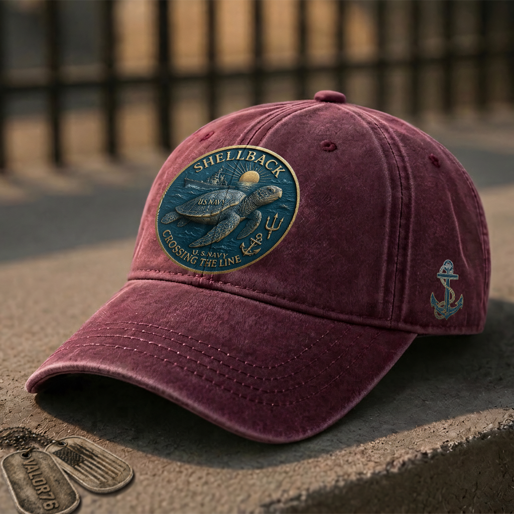Navy Shellback Washed Cap