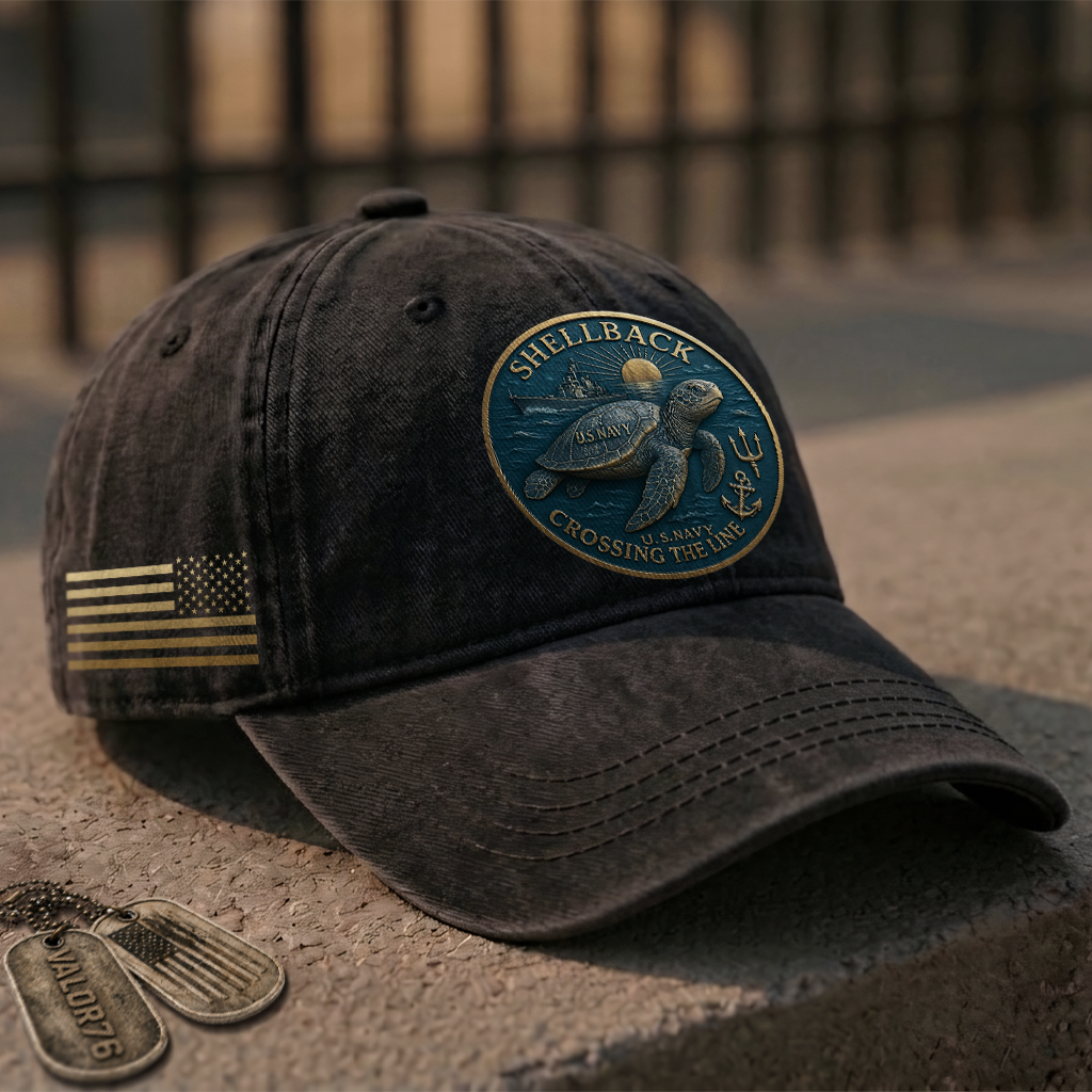 Navy Shellback Washed Cap