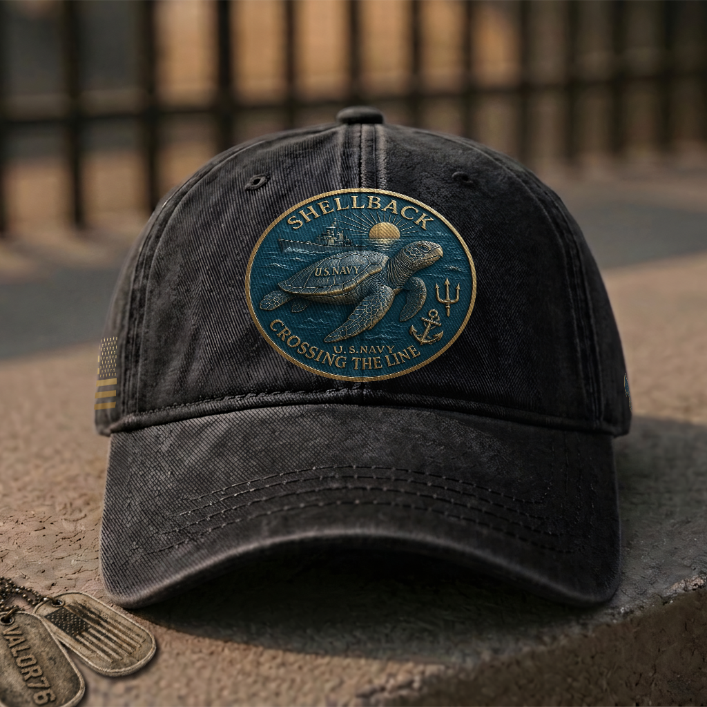 Navy Shellback Washed Cap