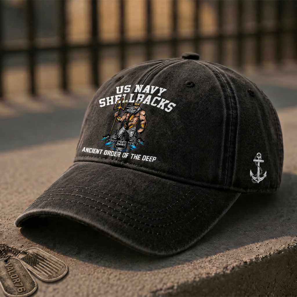 Personalizable Navy Shellback Washed Cap