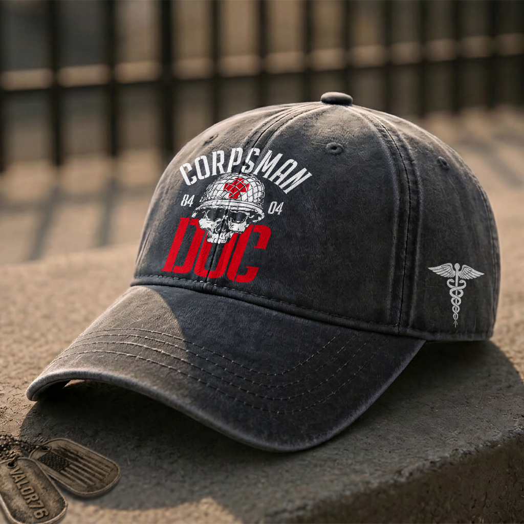 Personalizable Navy Corpsman Washed Cap