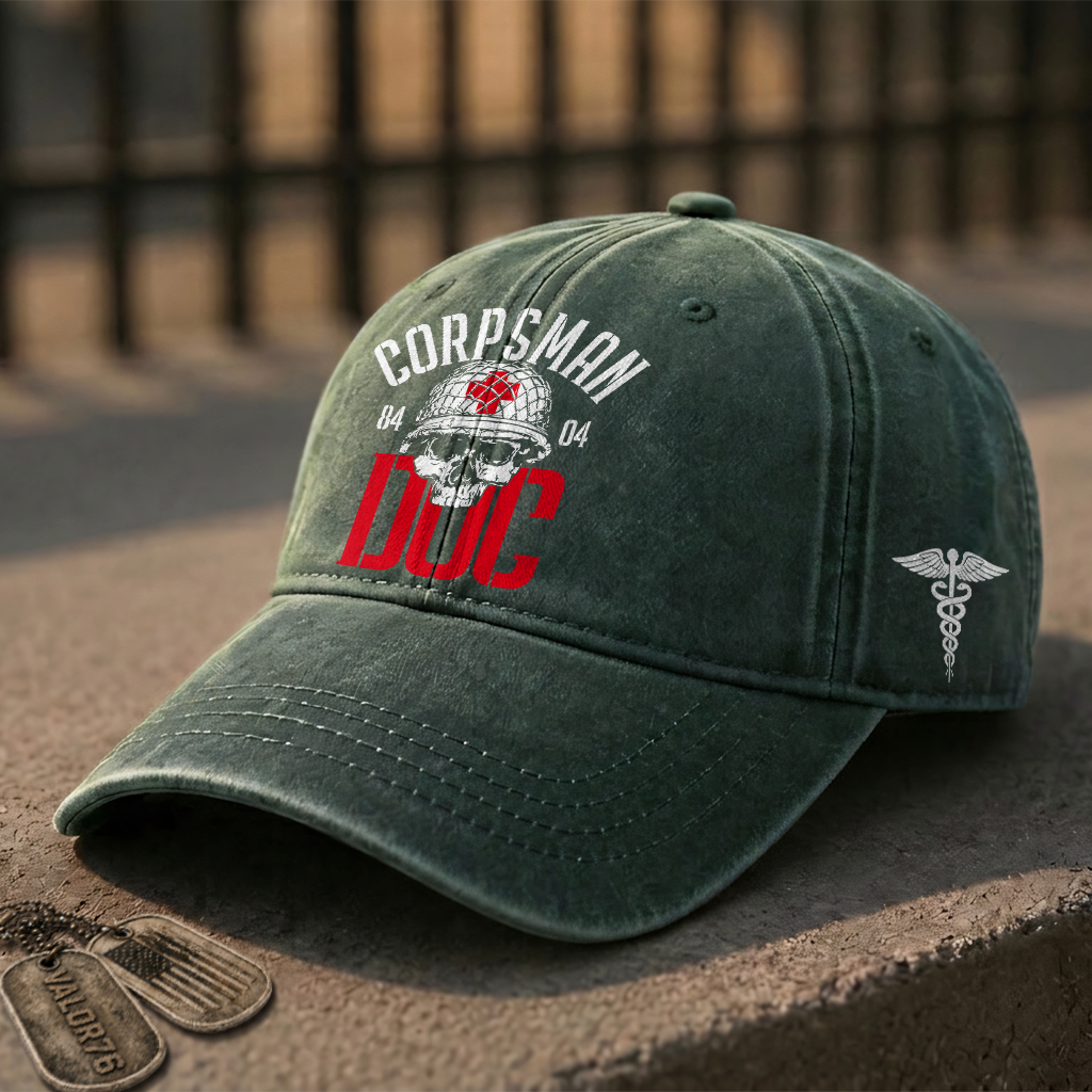 Personalizable Navy Corpsman Washed Cap