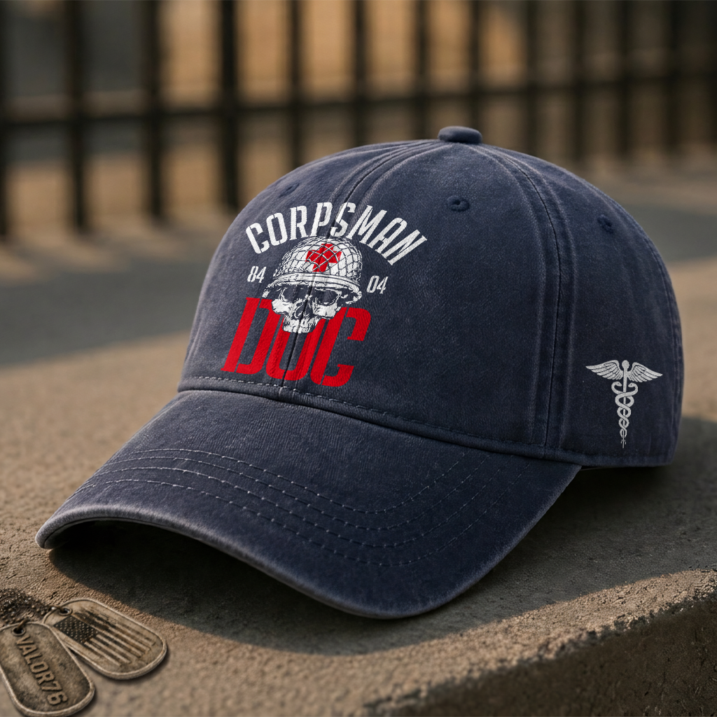 Personalizable Navy Corpsman Washed Cap
