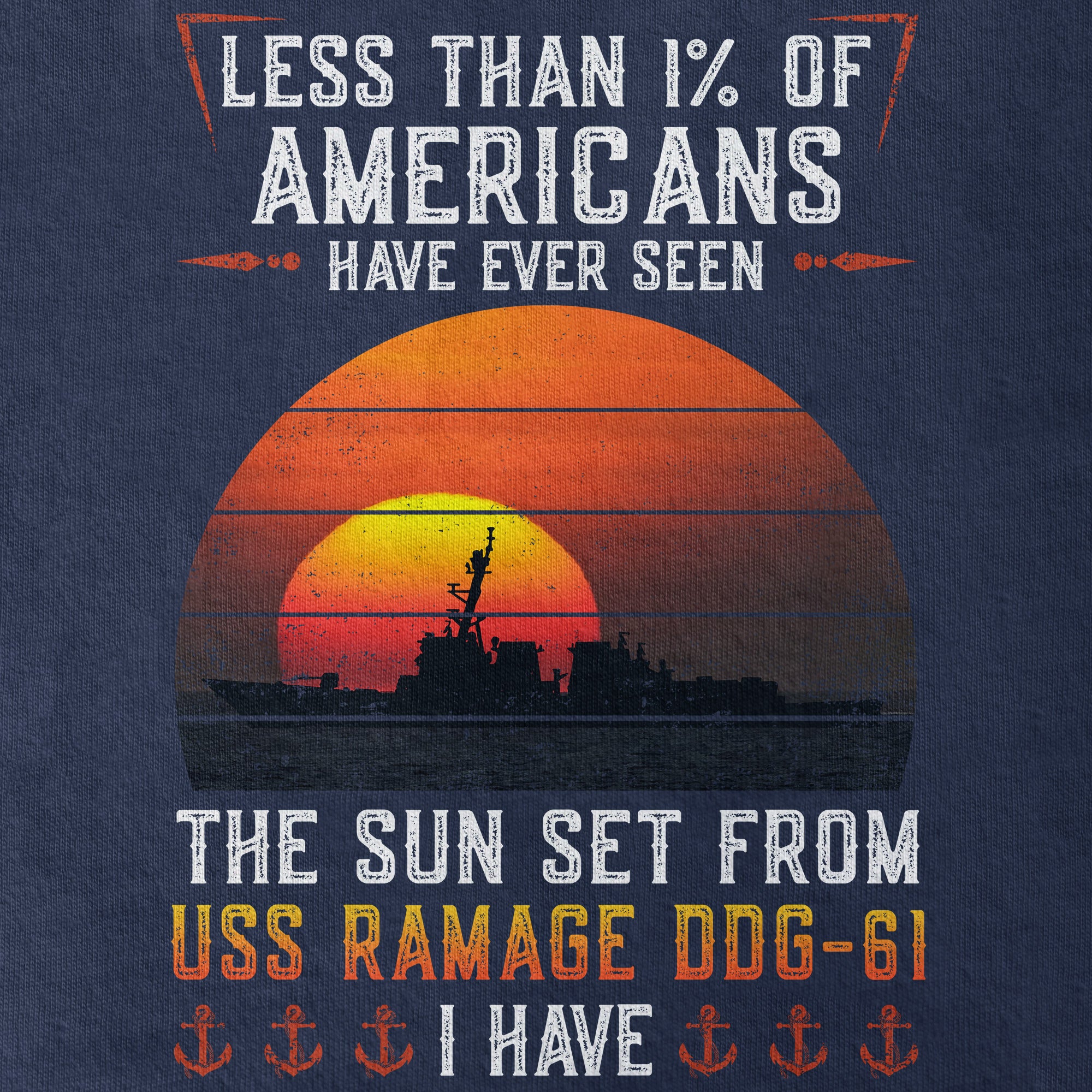 Less Than 1% USS Ramage DDG-61 Classic T-Shirt