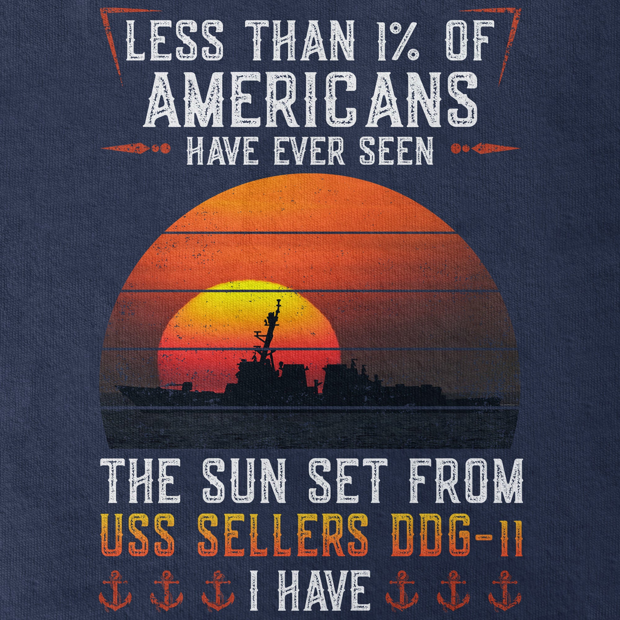 Less Than 1% USS Sellers DDG-11 Classic T-shirt