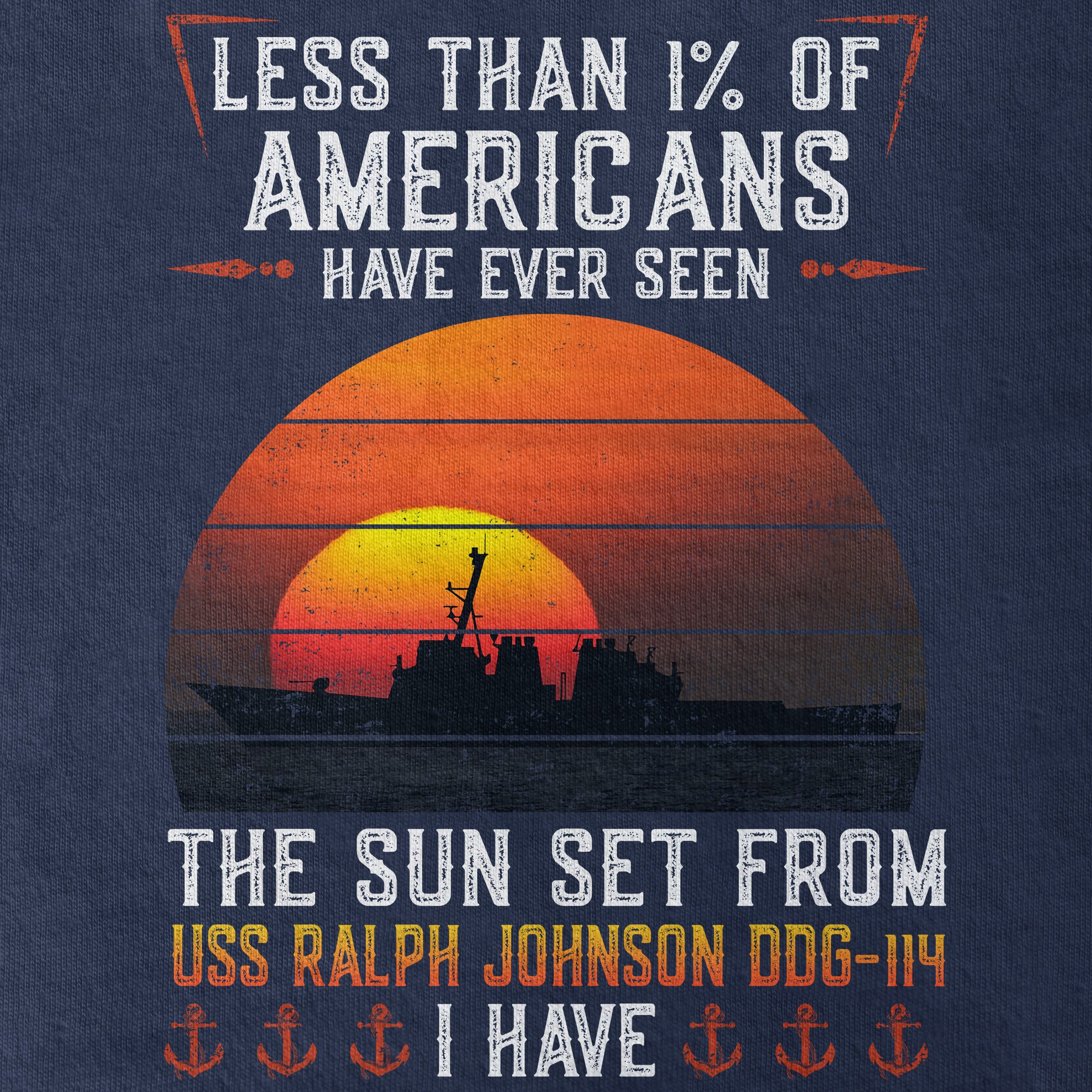 Less Than 1% USS Ralph Johnson DDG-114 Classic T-shirt