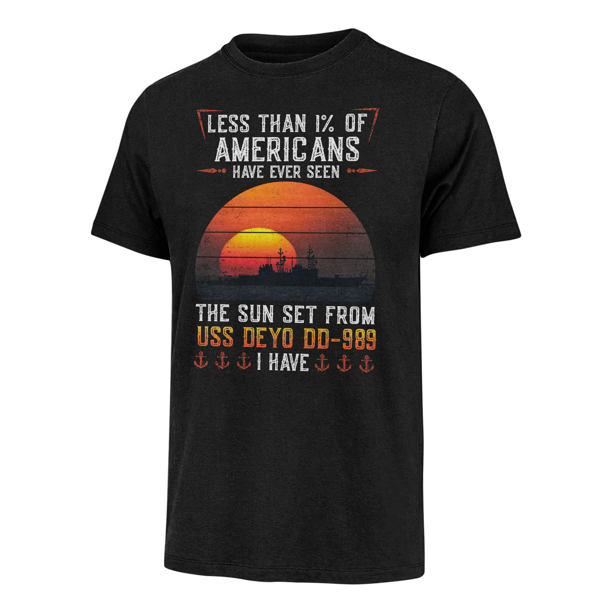 Less Than 1% USS Deyo DD-989 Classic T-shirt
