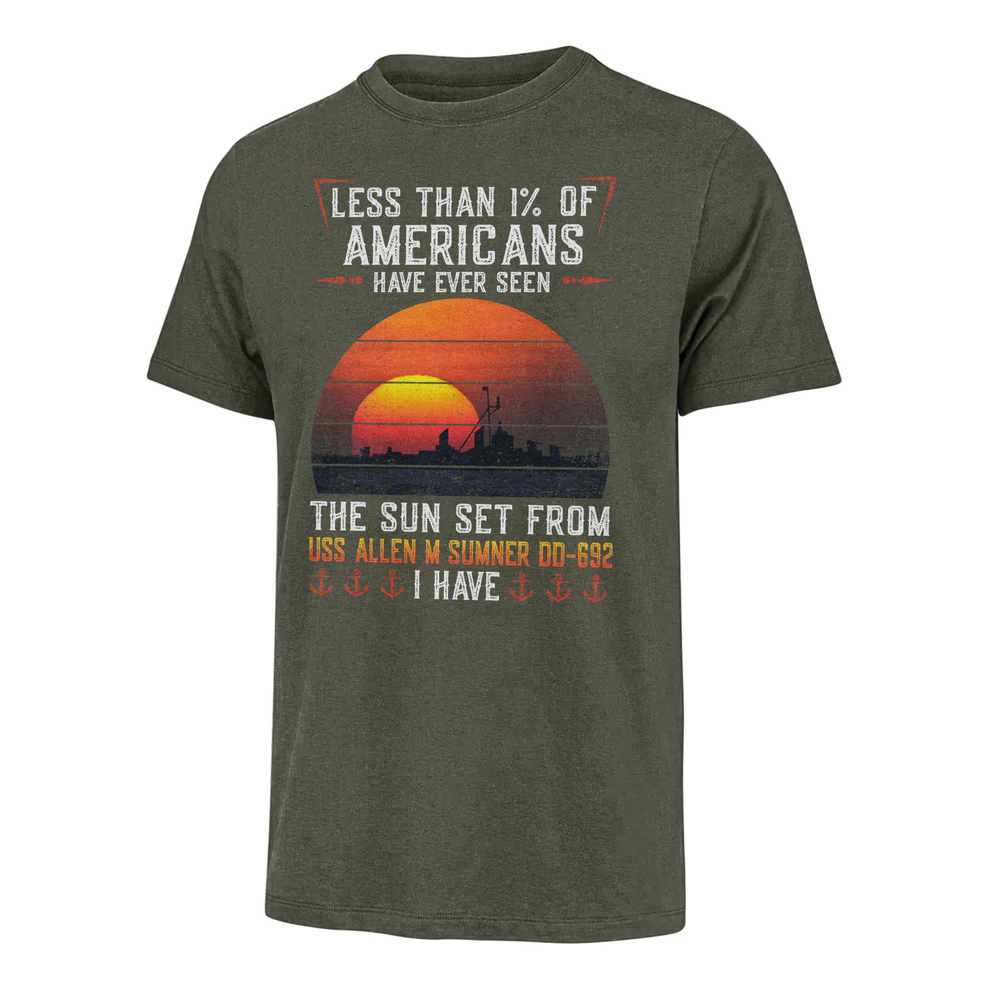 Less Than 1% USS Allen M Sumner DD-692 Classic T-shirt