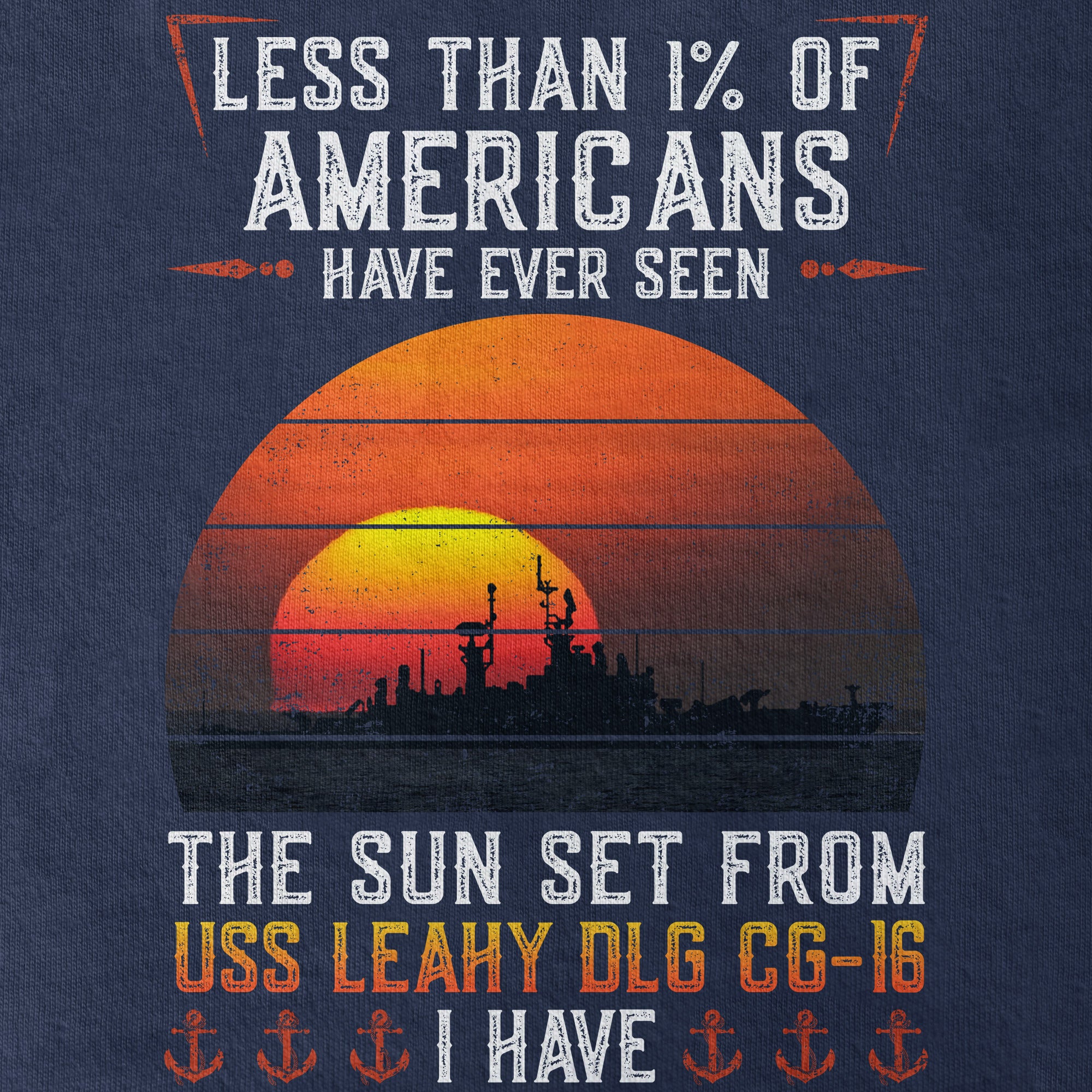 Less Than 1% USS Leahy DLG CG-16 Classic T-shirt